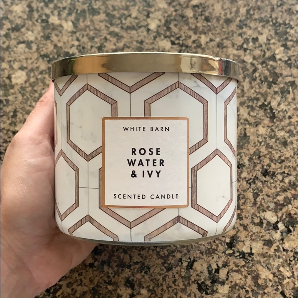 NEW white barn candle
